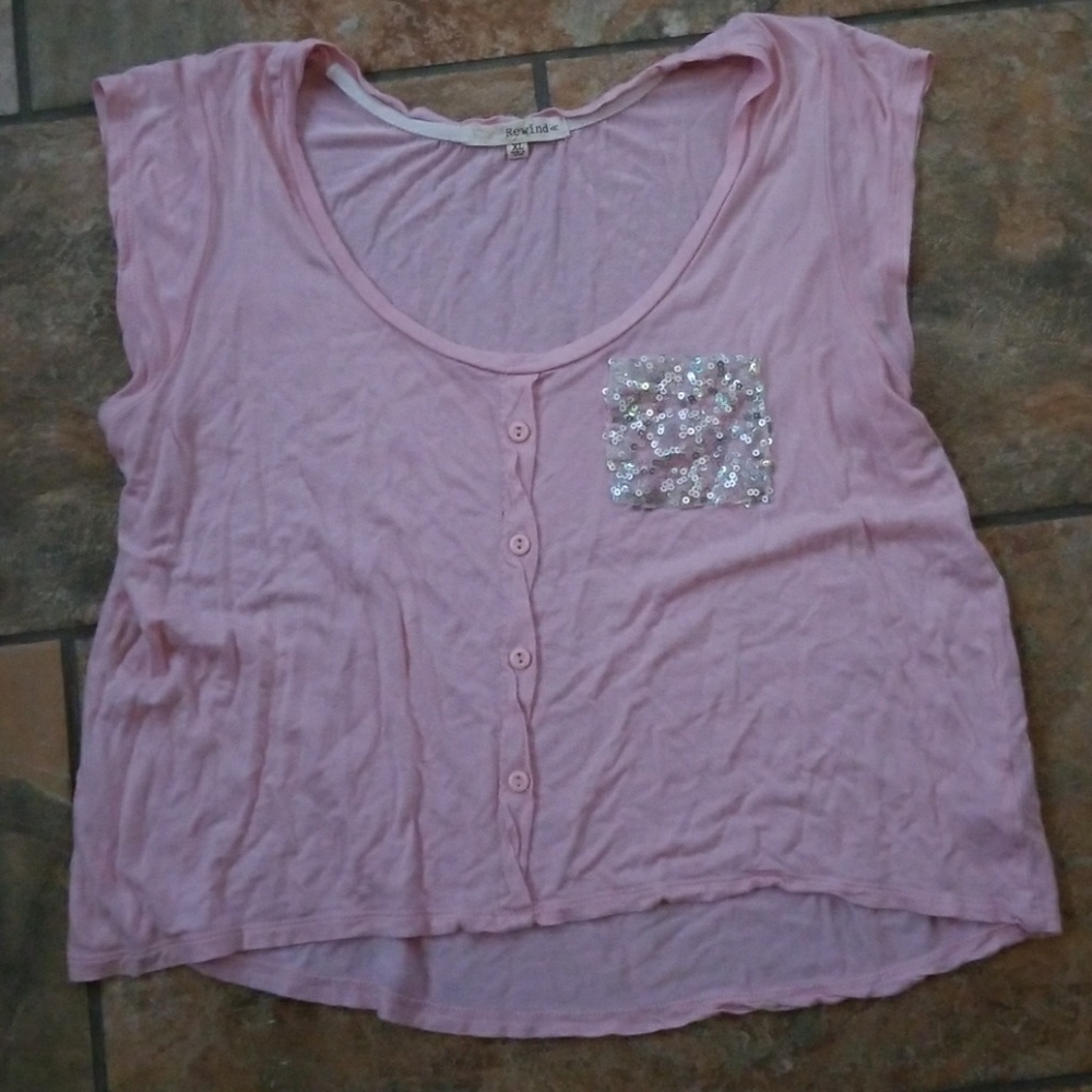 Jr's pink crop top
